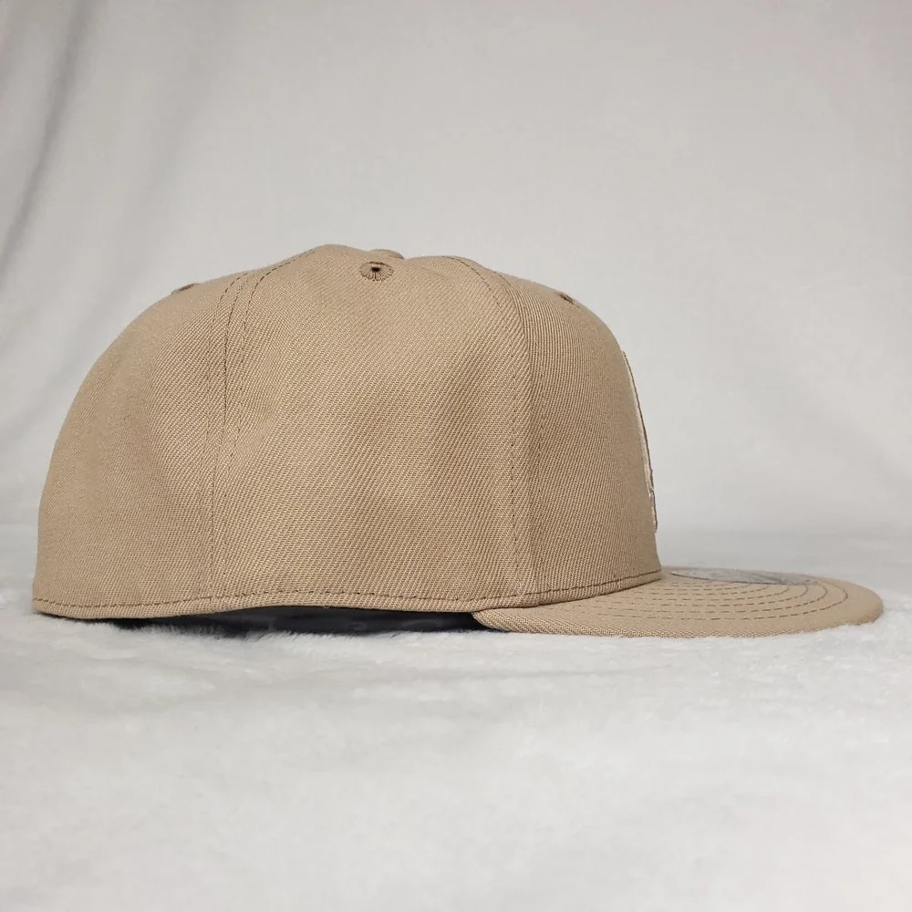 Chicago‎ Cubs Mitchell & Ness MLB Fitted 7 3/4 Flatbill Cap Hat Khaki NWT